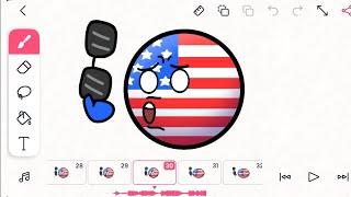 Flipaclip –  USA Ball meme animation