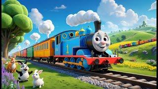 The Train on the Track Goes Choo Choo | Fun Nursery Rhyme for Kids | Sing-Along Song