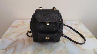 COACH RIYA 21 Leather Backpack : Overview & What fits