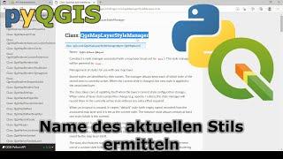 Aktuellen Stilnamen auslesen | QGIS | python | pyQGIS