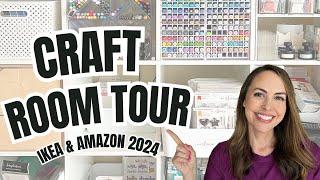 NEW Craft Room Tour IKEA & Amazon Organization Ideas #craftroom #organization #organizationhacks