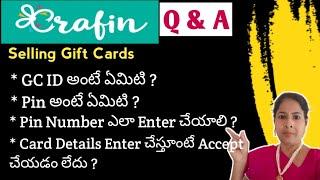 Crafin App Q&A  || How to Sell Gift Voucher || Gift Cards Selling App