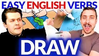 DRAW  Learn English Verbs | English Comprehensible Input Easy Beginner Lesson