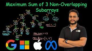 Maximum Sum of 3 Non Overlapping Subarrays | Leetcode 689