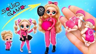 Squid Game Pink Soldier Became Mommies! LOL OMG Doll DIYs