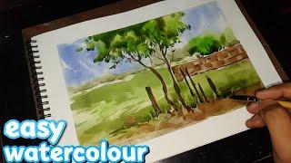 watercolours for beginners watercolor painting  || simple