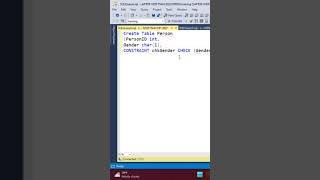 SQL | CHECK Constraints | Valid values for columns #shorts