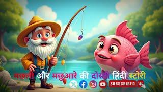 THE Relationship between fish and fisherman‍️ story in Hindi#cartoon #toonbellstv #12345rhymes