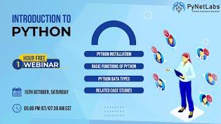 Free Webinar on Introduction to Python | Free Webinar Series # 213 - PyNet Labs