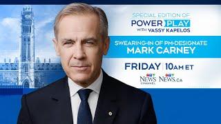 WATCH LIVE: Mark Carney sworn in as Canada’s 24th Prime Minister