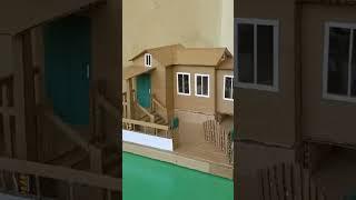 How to make a beautiful miniature house out of Cardboards #diy #shortvideo #2025 #craft