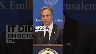 Secretary Blinken: "Hamas could end this tomorrow."