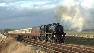 LMS 45212 Blasts over Shap Summit on the Northern Belle 26/10/24.