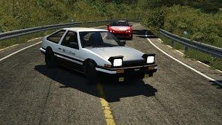 Touge Battle - AE86 vs Miata MX-5 - Mt. AKINA DOWNHILL - Initial D Style