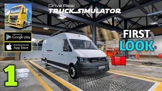 FIRST GAMEPLAY! of Drive Real Truck Simulator (Android & iOS) - Old Town to Lake  | Truck Gameplay