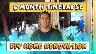 DIY Old Home Renovation TIME LAPSE - $8000 House