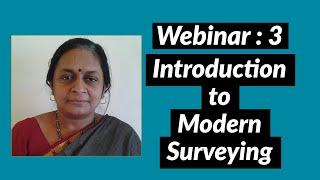 Introduction to Modern Surveying | International Webinar 3