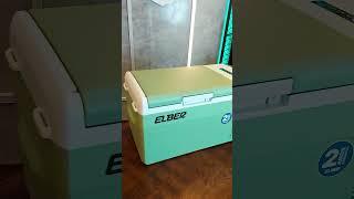 Geladeira Portátil Elber New Green 20 Litros Verde 12v 24v - Caminhão Camping Motorhome