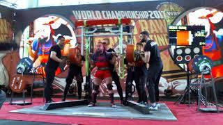Aleksey Nikulin 360 kg/794 lbs 1st squat attempt at 82,5 kg/182 lbs BW WRPF Worlds 2017
