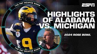 Pat McAfee Show HIGHLIGHTS from The Rose Bowl: Alabama vs. Michigan | ESPN College Football
