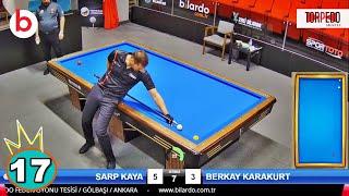 3 Cushion Billiards High Run 17 SARP KAYA | TÜRKİYE 3 BANT BİLARDO ŞAMPİYONASI A-KATEGORİSİ 1.ETAP