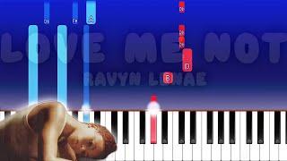 Ravyn Lenae - Love Me Not (Piano Tutorial)