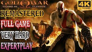 God Of War Chains Of Olympus Full Game (VERY HARD) Gameplay Walkthrough 4K 60FPS UHD RPCS3/PS5 2024