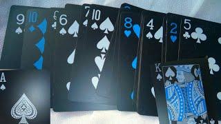 Black Plastic Waterproof playing Cards (White And Blue)