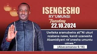 22.10.2024 | ISENGESHO RY'UMUNSI | PROPHET CLAUDE NDAHIMANA