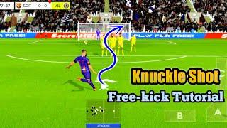 DLS 23 All Free-kick Tutorial | Knuckle Shot Free-kick in Dream League Soccer 2023