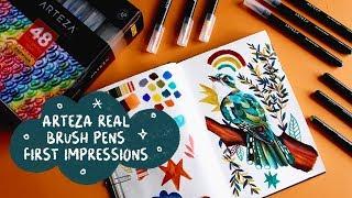 ARTEZA REAL BRUSH PENS FIRST IMPRESSIONS