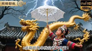 6歲萌娃甩傘騰空吞天神雷！苗疆聖女渡劫遭萬雷鎖喉！萌娃傘骨裂現蚩尤瞳！暴雨中輕笑：“阿娘，雷聲吵醒蠱神啦！” #超能萌娃 #逆襲復仇 #反轉 #短劇 #男頻 #shorts #萌娃 #cutebaby