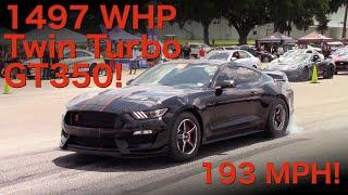 Xona Powered 1497WHP GT350 makes 193MPH 1/2 mile pass!