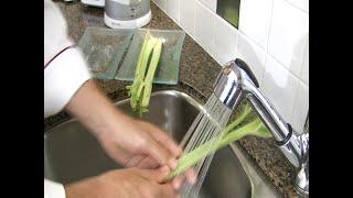 How to Clean Celery Stalk - How to Wash Celery - How to Remove Strings from Celery