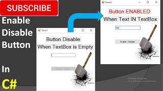 Button enable disable after text box text change in C#