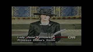 Lady Jane Fellowes (Princess Diana's Sister) Reads at Funeral 09-06-1997