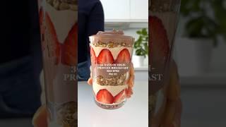 Breakfast Parfait - 30g protein & no protein powder #healthyrecipes #highprotein #breakfastideas