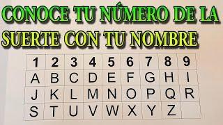 CONOCE TU NÚMERO DE LA SUERTE POR MEDIO DE TU NOMBRE Ayuda A Ganar La LOTERÍA