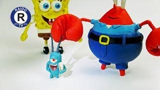 PLANKTON FROM PLASTICINE. CARTOON SPONGEBOB SQUAREPANTS CHARACTERS. HOW TO SCULPT PLANKTON? #RAIDOTV