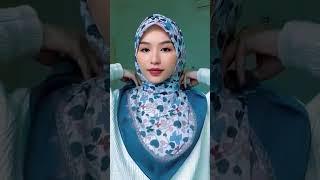 CARA SIMPLE DAN MUDAH PAKE JILBAB SEGI EMPAT TERBARU #hijabstyle