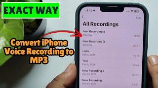 How to Convert iPhone Voice Recording to MP3 Without iTunes (New Update)