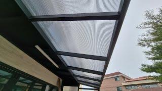 #Canopy #diy This is the process of making a canopy in the front yard of a workshop. #Polycarbonate