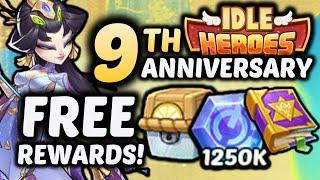 AMAZING FREE REWARDS for IDLE HEROES 9th Anniversary