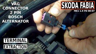 SKODA FABIA VAG 2 Pin Alternator Connector 1.9 PD (Mk1 00-07)