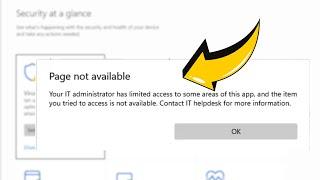 (NEW FIX) "Page not Available your IT Administrator has limited access" Windows 11/10