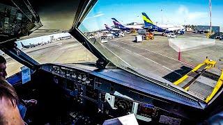 BEAUTIFUL Airbus A320 Cockpit Takeoff from Moscow Sheremetyevo