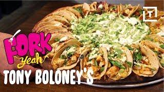 Tony Boloney's Giant Taco Covered Pizza || Fork Yeah