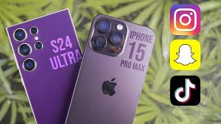 Samsung Galaxy S24 Ultra vs iPhone 15 Pro Max - Instagram, Snapchat & TikTok Camera Test!