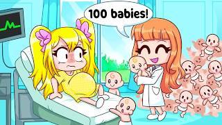 PREGNANT with 100 BABIES in Gacha Life...