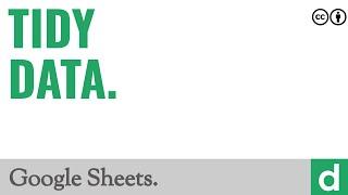 Tidy data — Google Sheets